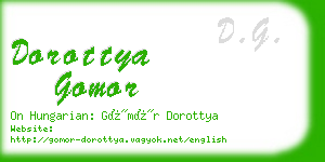 dorottya gomor business card